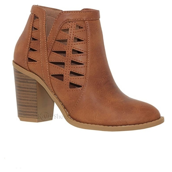 MVE Shoes Stacked Heel Ankle Booties 7.5 - Picture 5 of 11